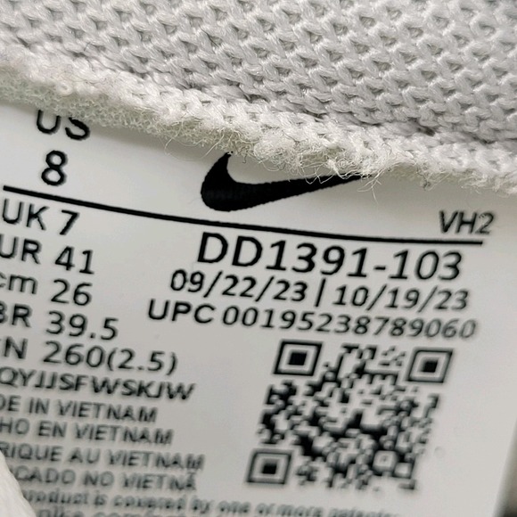 Nike Dunk Low Top Retro Sz 8 White Grey Fog DD1391-103 Men Nike Dunk White Grey main image 7